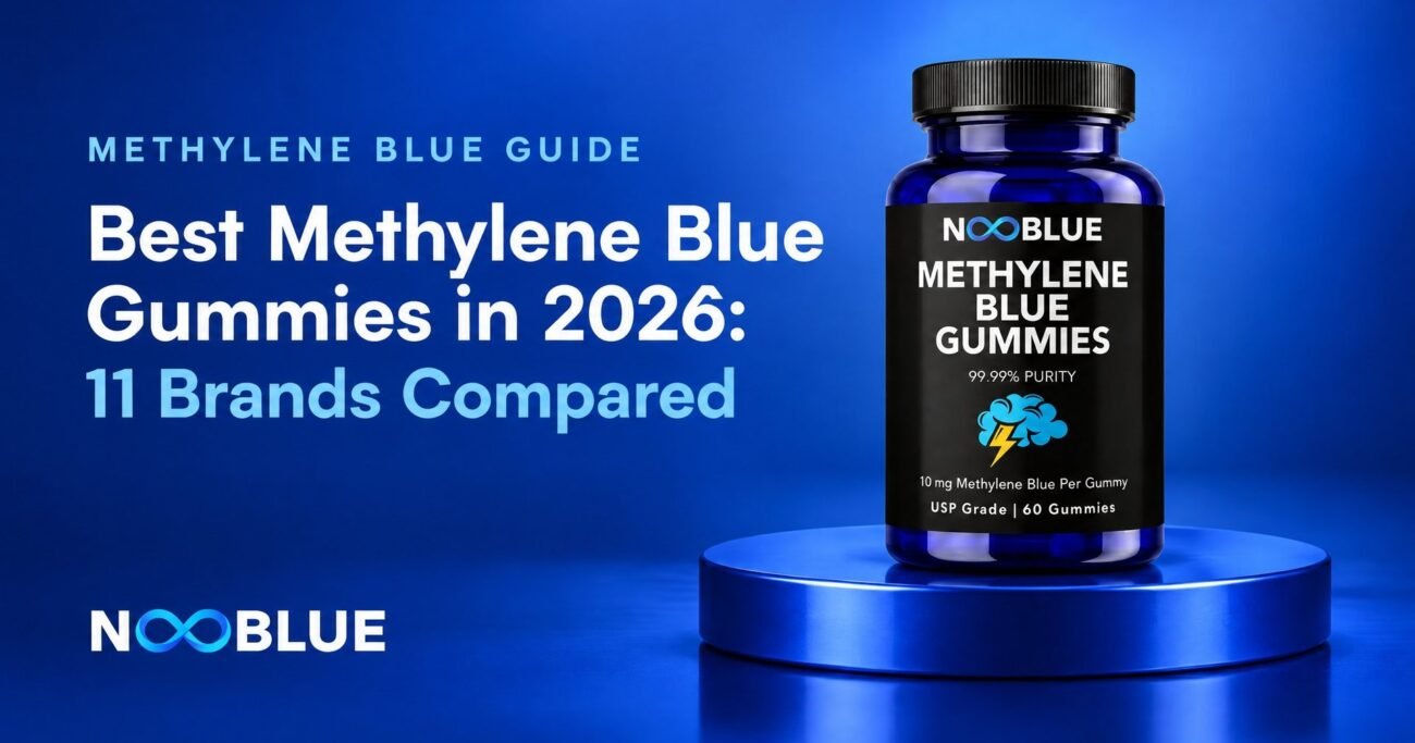 Best Methylene Blue Gummies in 2026: 11 Brands Compared – NooBlue Methylene Blue Gummies bottle