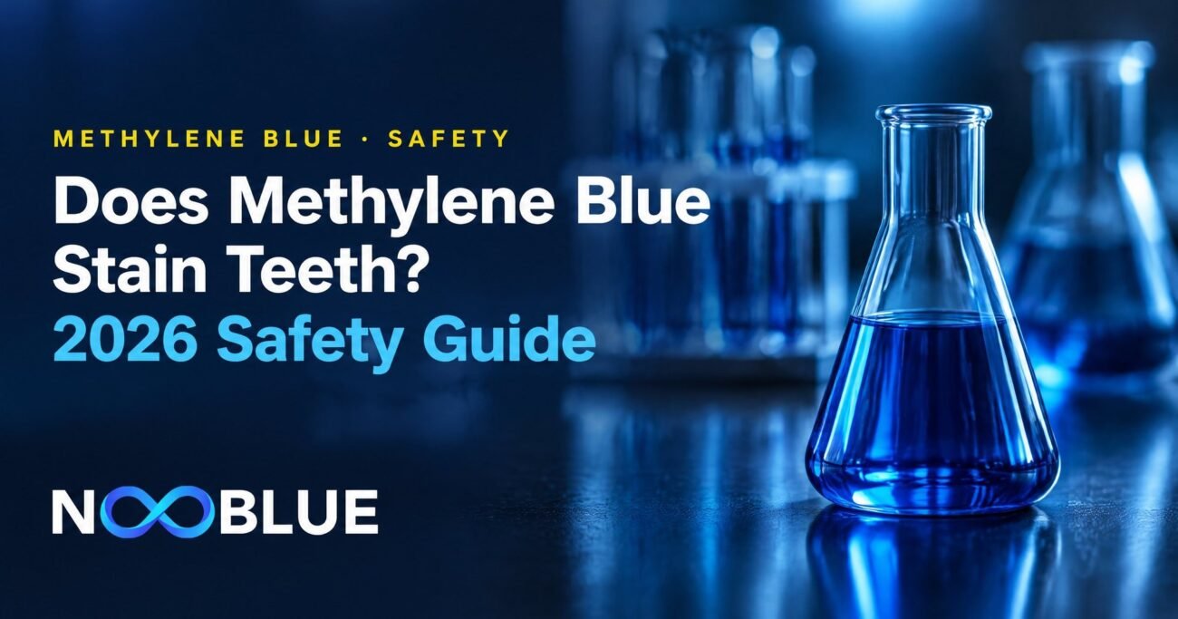 Does Methylene Blue Stain Teeth? 2026 Safety Guide – NooBlue methylene blue safety guide with laboratory glassware