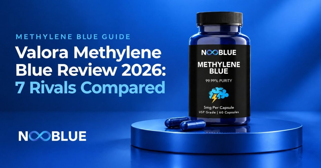 Valora Methylene Blue Review 2026: 7 Rivals Compared – NooBlue Methylene Blue Capsules 5mg bottle